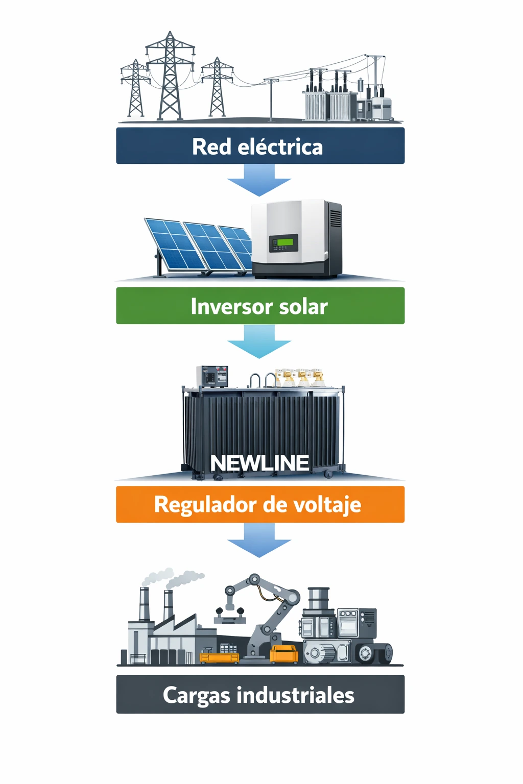 Diagrama conceptual para Sistemas Solares Fotovoltaicos
